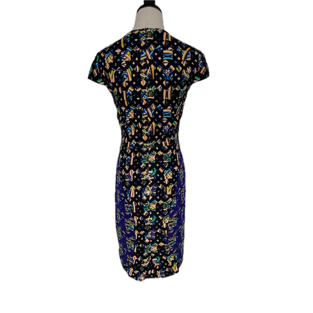 Peter Pilotto Women's Abstract Art Deco Print Sheath Dress‎ Multi Colored 6 S - Picture 6 of 10